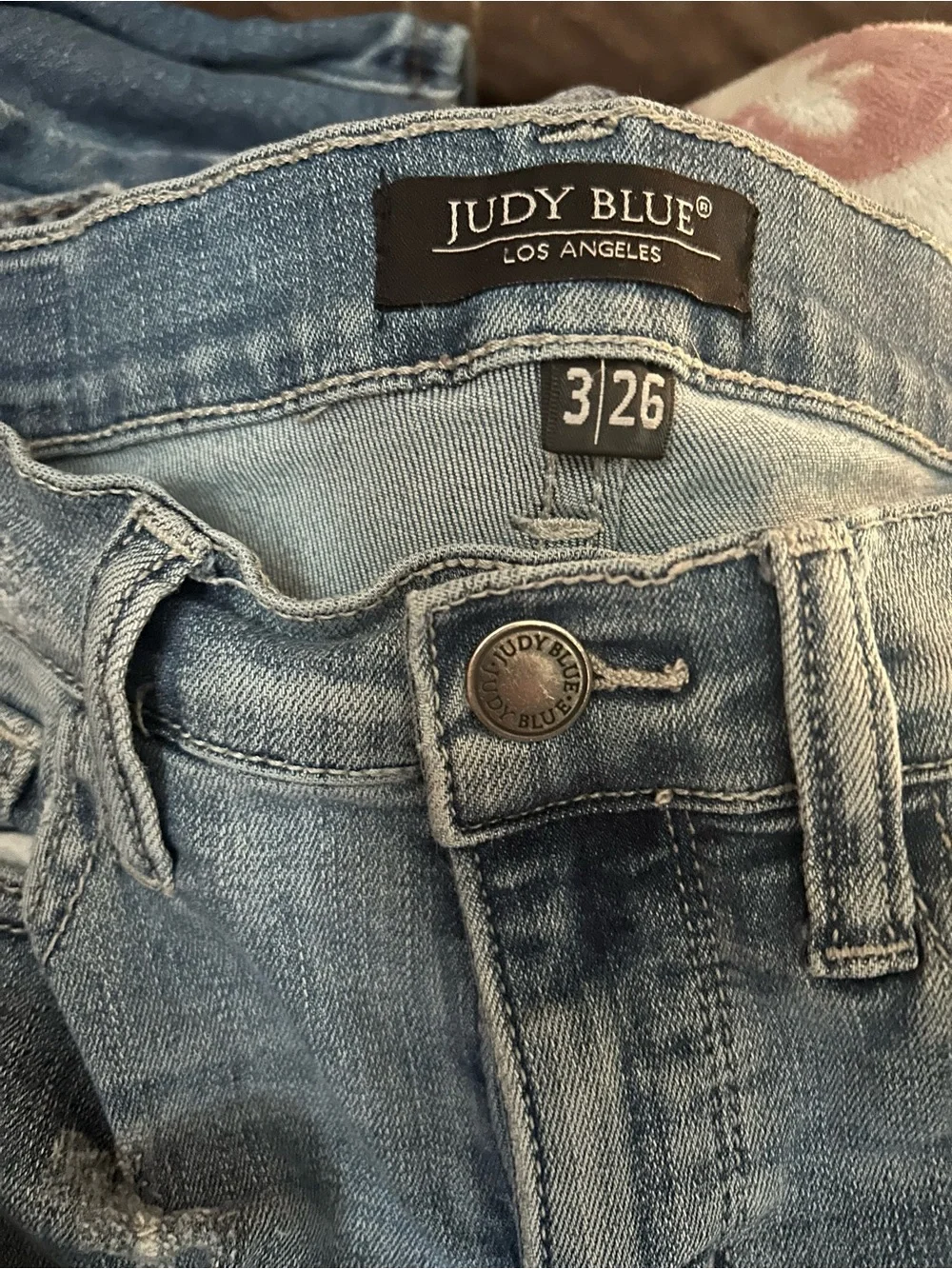 Judy Blue Light Blue Distressed Skinny Jeans
